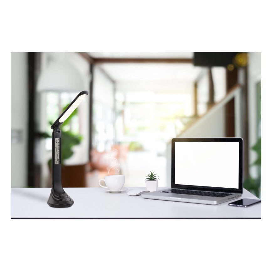 Globo - LED Hämardatav laetav laualamp ekraaniga LED/4W/230V 2200 mAh must