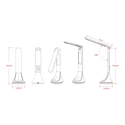 Globo - LED Hämardatav laualamp LED/4W/230V 2200 mAh