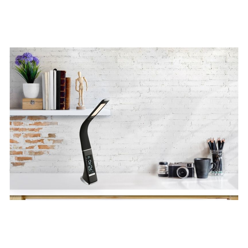 Globo - LED puutejuhtimisega hämardatav lauavalgusti ekraaniga LED/6,5W/230V 3000/4500/5800K must