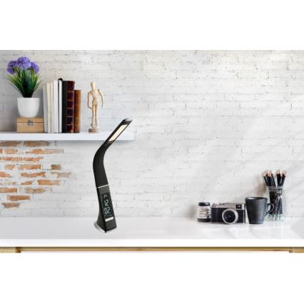Globo - LED Hämardatav puutetundlik laualamp koos ekraan LED/6,5W/230V 3000/4500/5800K must