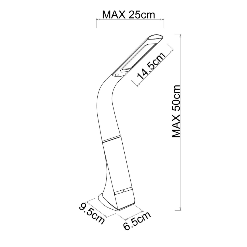 Globo - LED hämardatav puutetundlik laetav lauavalgusti LED/5W/5V 2200 mAh