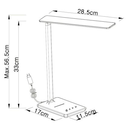 Globo - Hämardatav LED laualamp LED/5W/230V