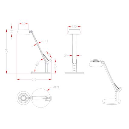 Globo - LED Hämardatav laualamp LED/8W/230V