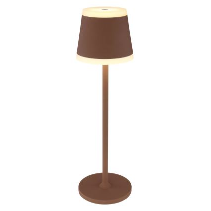 Globo - LED Hämardatav laetav puutetundlik laualamp LED/4,6W/3,7V 3000K 1800mAh pruun IP54