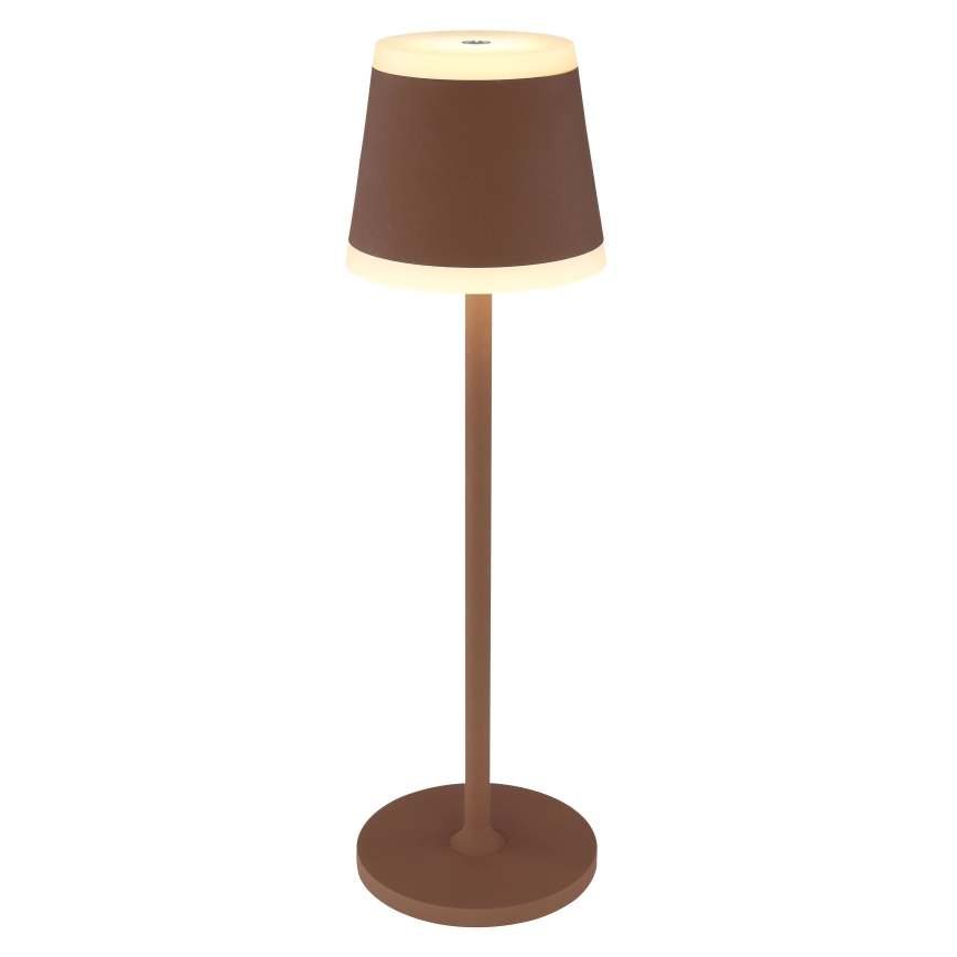 Globo - LED Hämardatav laetav puutetundlik laualamp LED/4,6W/3,7V 3000K 1800mAh pruun IP54