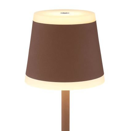 Globo - LED Hämardatav laetav puutetundlik laualamp LED/4,6W/3,7V 3000K 1800mAh pruun IP54