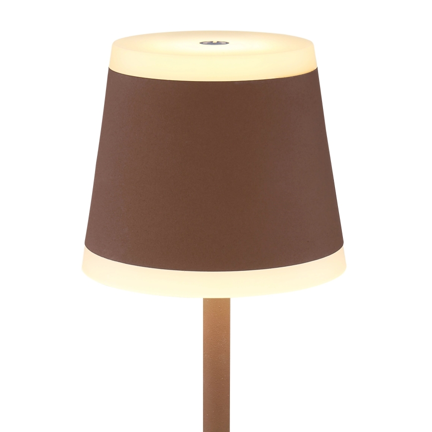 Globo - LED Hämardatav laetav puutetundlik laualamp LED/4,6W/3,7V 3000K 1800mAh pruun IP54