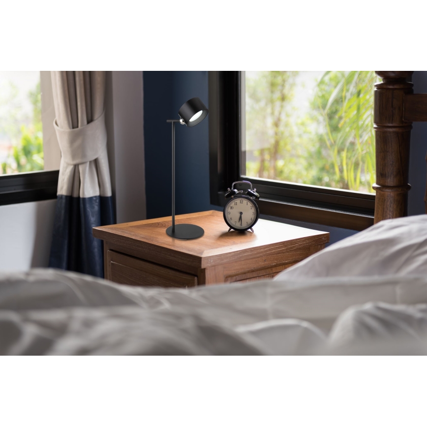 Globo - LED Hämardatav puutetundlik laualamp 4-ühes LED/4W/5V 3000/4000/5000K 1200 mAh must