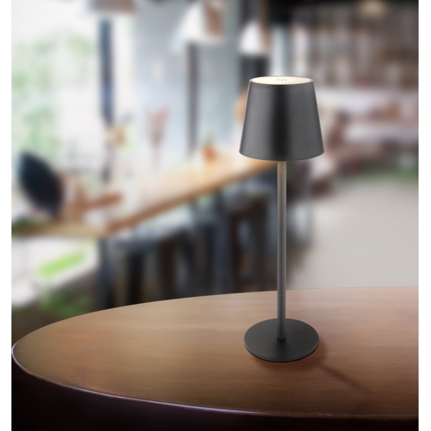 Globo - LED Hämardatav puutetundlik väli lamp LED/3W/3,7V IP44 1800mAh + USB must