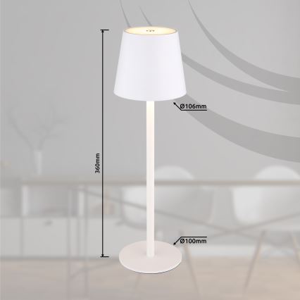 Globo - LED Hämardatav puutetundlik väli lamp LED/3W/3,7V IP44 1800 mAh USB valge