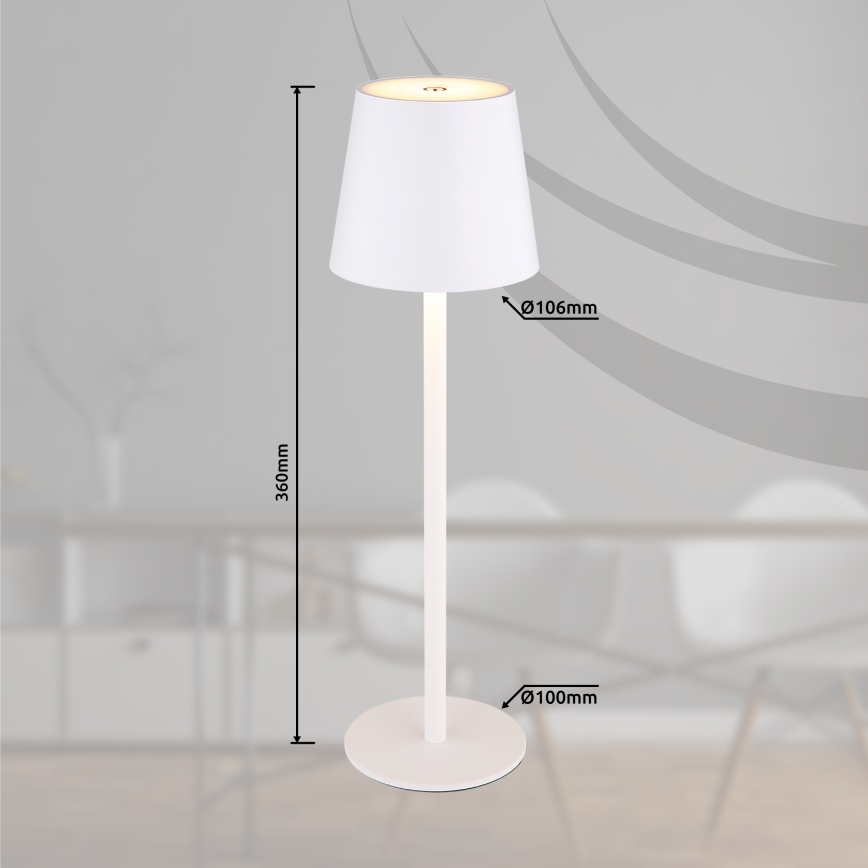 Globo - LED Hämardatav puutetundlik väli lamp LED/3W/3,7V IP44 1800 mAh USB valge