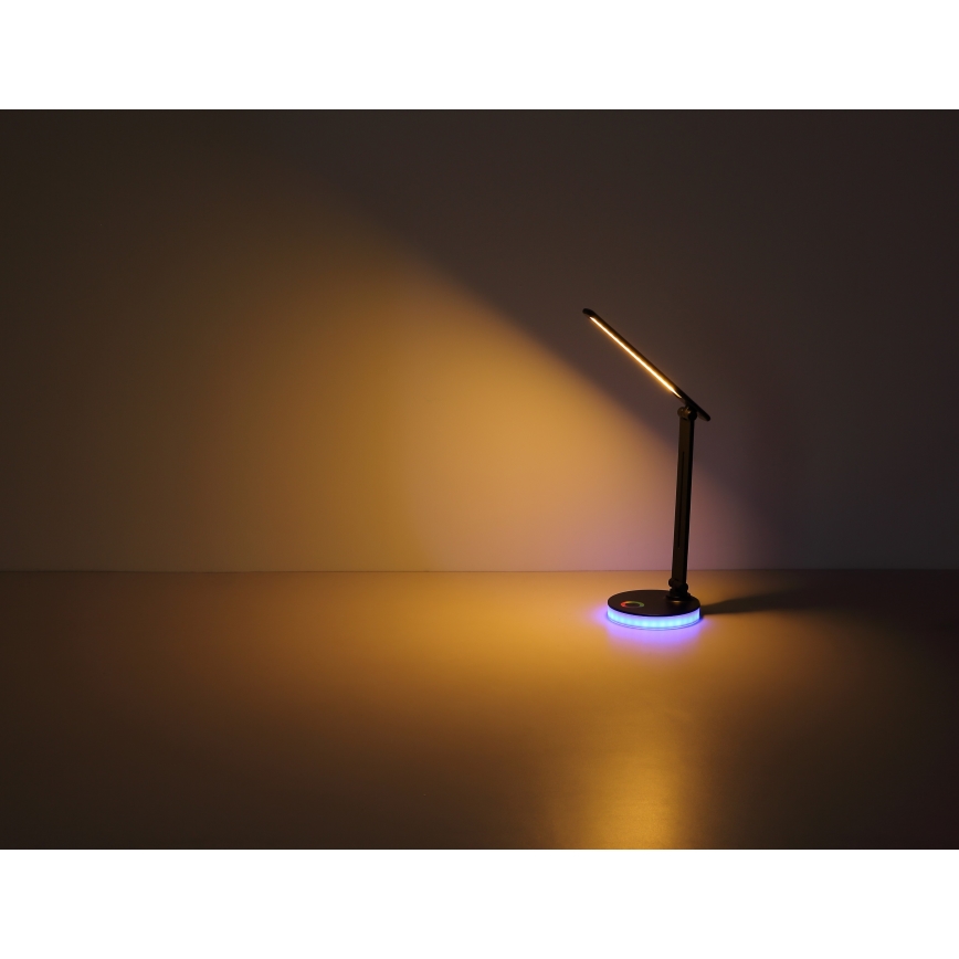 Globo - LED RGBW Hämardatav puutetundlik laualamp LED/5W/230V + LED/2W 2700K/4000K/6500K must