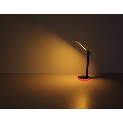 Globo - LED RGBW Hämardatav puutetundlik laualamp LED/5W/230V + LED/2W 2700K/4000K/6500K must