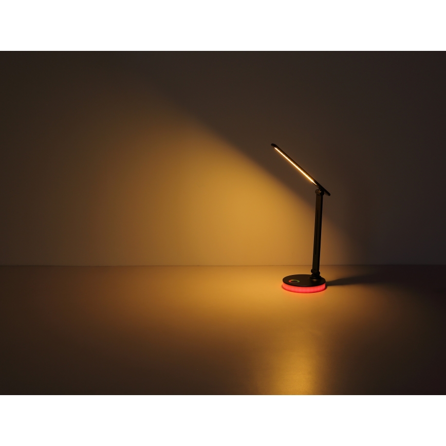 Globo - LED RGBW Hämardatav puutetundlik laualamp LED/5W/230V + LED/2W 2700K/4000K/6500K must