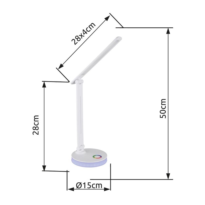 Globo - LED RGBW Hämardatav puutetundlik laualamp LED/5W/230V + LED/2W 2700K/4000K/6500K valge