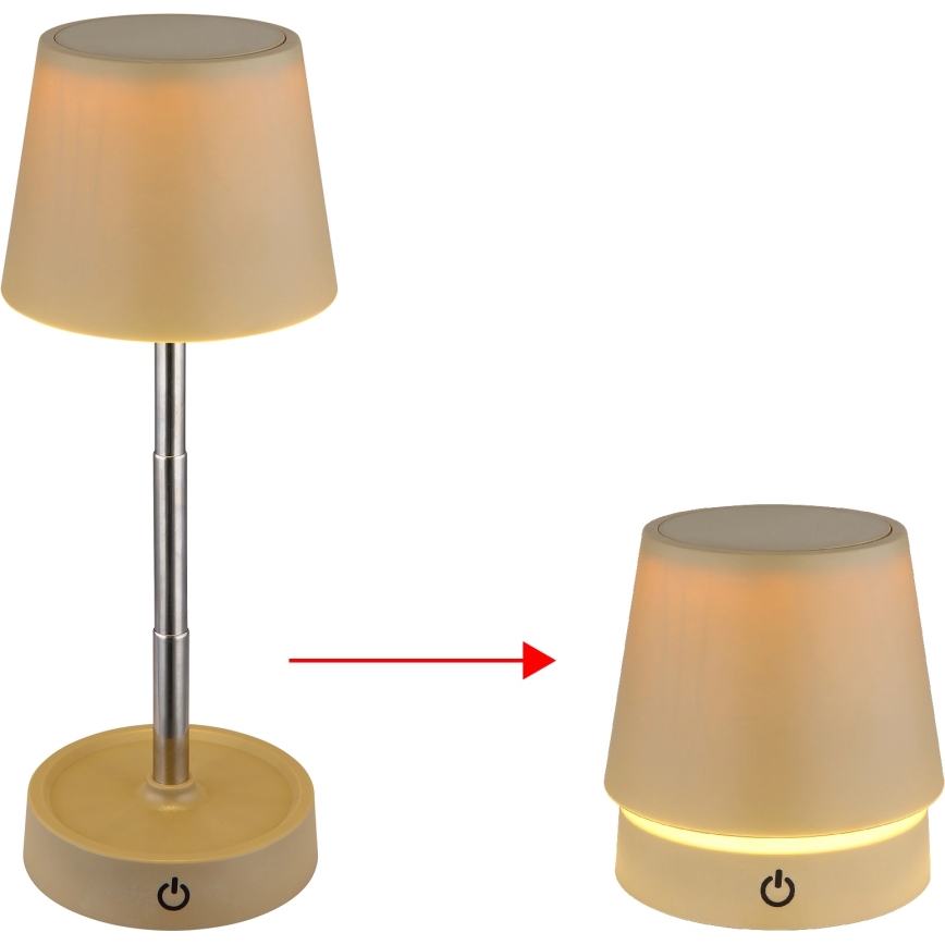 Globo - LED hämardatav puutetundlik laetav laualamp LED/1,2W/3V 1200 mAh