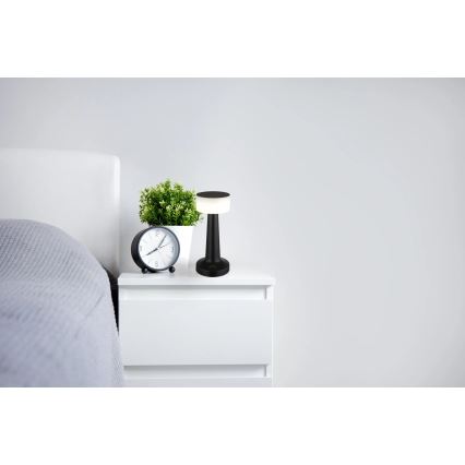 Globo - LED Hämardatav puutetundlik laualamp LED/1W/3,7V 2700K/4000K/6500K 800 mAh USB must