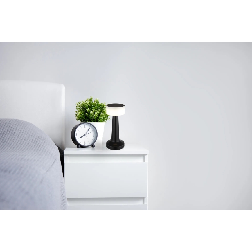 Globo - LED Hämardatav puutetundlik laualamp LED/1W/3,7V 2700K/4000K/6500K 800 mAh USB must