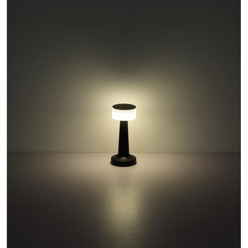 Globo - LED Hämardatav puutetundlik laualamp LED/1W/3,7V 2700K/4000K/6500K 800 mAh USB must