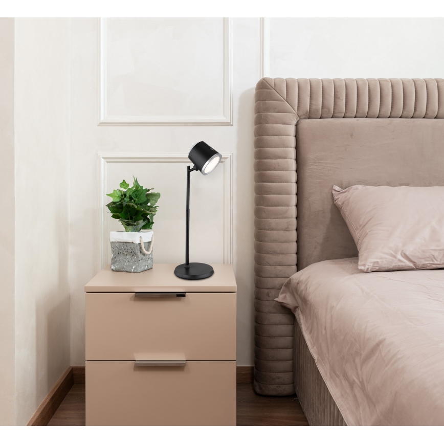 Globo - LED Hämardatav puutetundlik laualamp 4-ühes LED/6W/3,7V 3000K/4000K/6500K 1500 mAh USB must