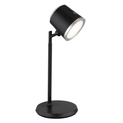 Globo - LED Hämardatav puutetundlik laualamp 4-ühes LED/6W/3,7V 3000K/4000K/6500K 1500 mAh USB must