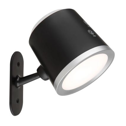 Globo - LED Hämardatav puutetundlik laualamp 4-ühes LED/6W/3,7V 3000K/4000K/6500K 1500 mAh USB must