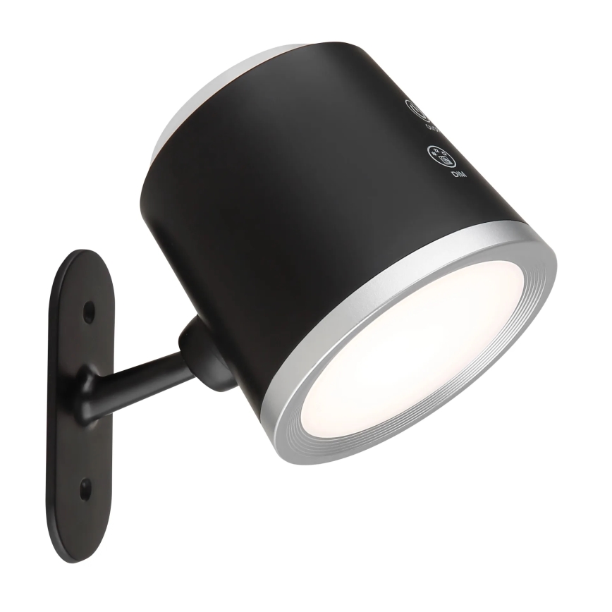Globo - LED Hämardatav puutetundlik laualamp 4-ühes LED/6W/3,7V 3000K/4000K/6500K 1500 mAh USB must