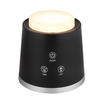 Globo - LED Hämardatav puutetundlik laualamp 4-ühes LED/6W/3,7V 3000K/4000K/6500K 1500 mAh USB must