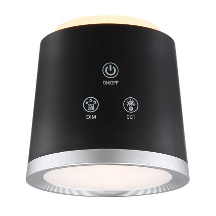Globo - LED Hämardatav puutetundlik laualamp 4-ühes LED/6W/3,7V 3000K/4000K/6500K 1500 mAh USB must