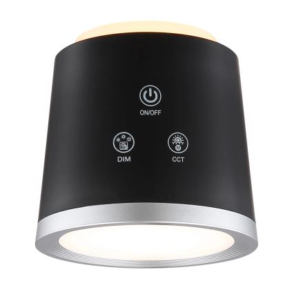 Globo - LED Hämardatav puutetundlik laualamp 4-ühes LED/6W/3,7V 3000K/4000K/6500K 1500 mAh USB must