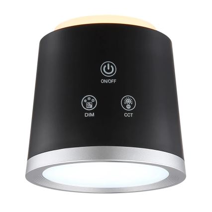 Globo - LED Hämardatav puutetundlik laualamp 4-ühes LED/6W/3,7V 3000K/4000K/6500K 1500 mAh USB must