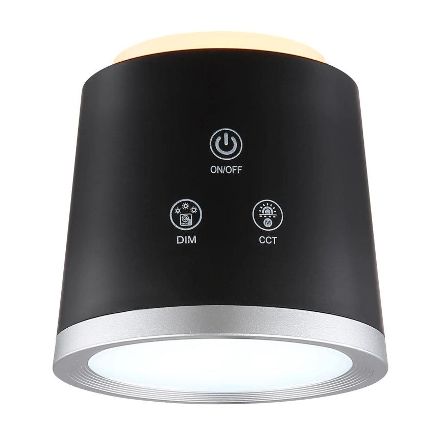 Globo - LED Hämardatav puutetundlik laualamp 4-ühes LED/6W/3,7V 3000K/4000K/6500K 1500 mAh USB must