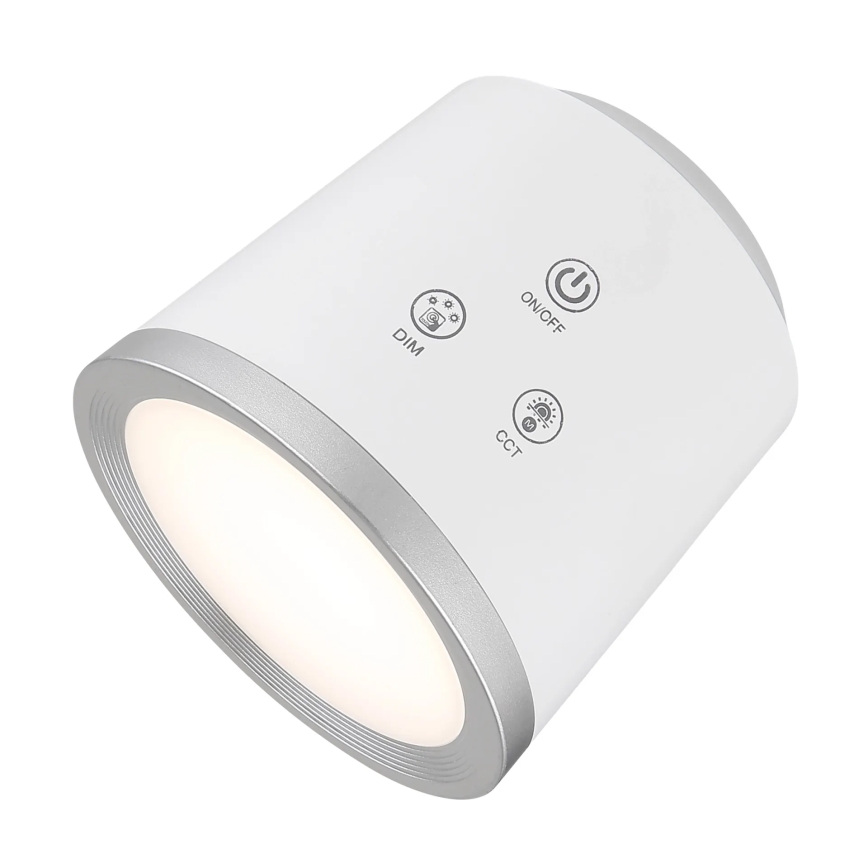 Globo - LED Hämardatav puutetundlik laualamp 4-ühes LED/6W/3,7V 3000K/4000K/6500K 1500 mAh USB valge