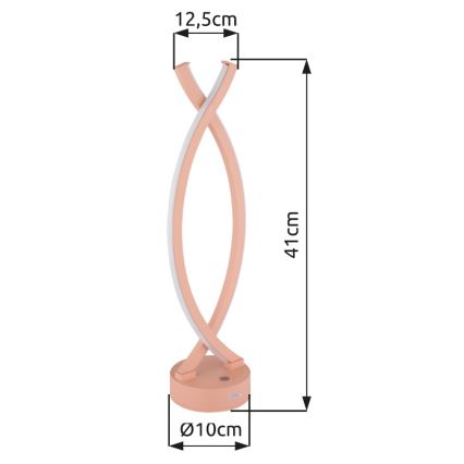Globo - LED reguleeritav puutetundlik lauavalgusti LED/1W/3,7V 3000K 1800 mAh USB roosa