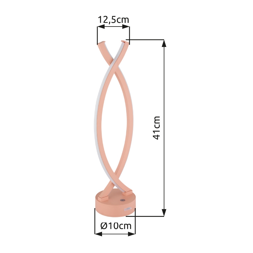 Globo - LED reguleeritav puutetundlik lauavalgusti LED/1W/3,7V 3000K 1800 mAh USB roosa