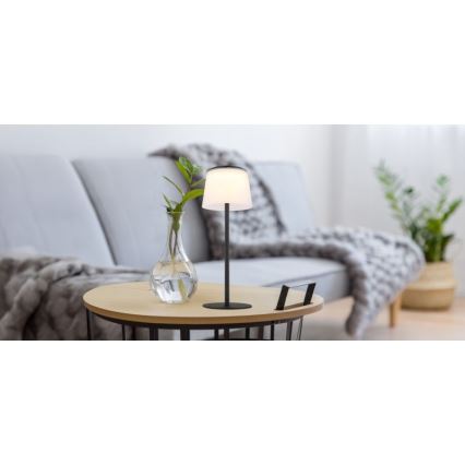 Globo - LED Hämardatav puutetundlik väli laualamp LED/1,8W/5V IP44 1800 mAh must/valge