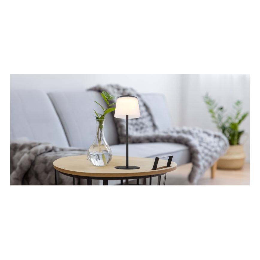 Globo - LED Hämardatav puutetundlik väli laualamp LED/1,8W/5V IP44 1800 mAh must/valge