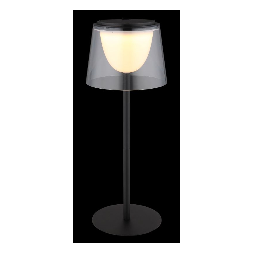 Globo - LED Hämardatav puutetundlik väli laualamp LED/1,8W/5V IP44 1800 mAh must/läbipaistev