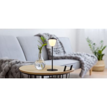Globo - LED Hämardatav puutetundlik väli laualamp LED/1,8W/5V IP44 1800 mAh must/suitsune