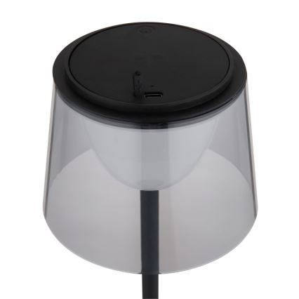 Globo - LED Hämardatav puutetundlik väli laualamp LED/1,8W/5V IP44 1800 mAh must/suitsune
