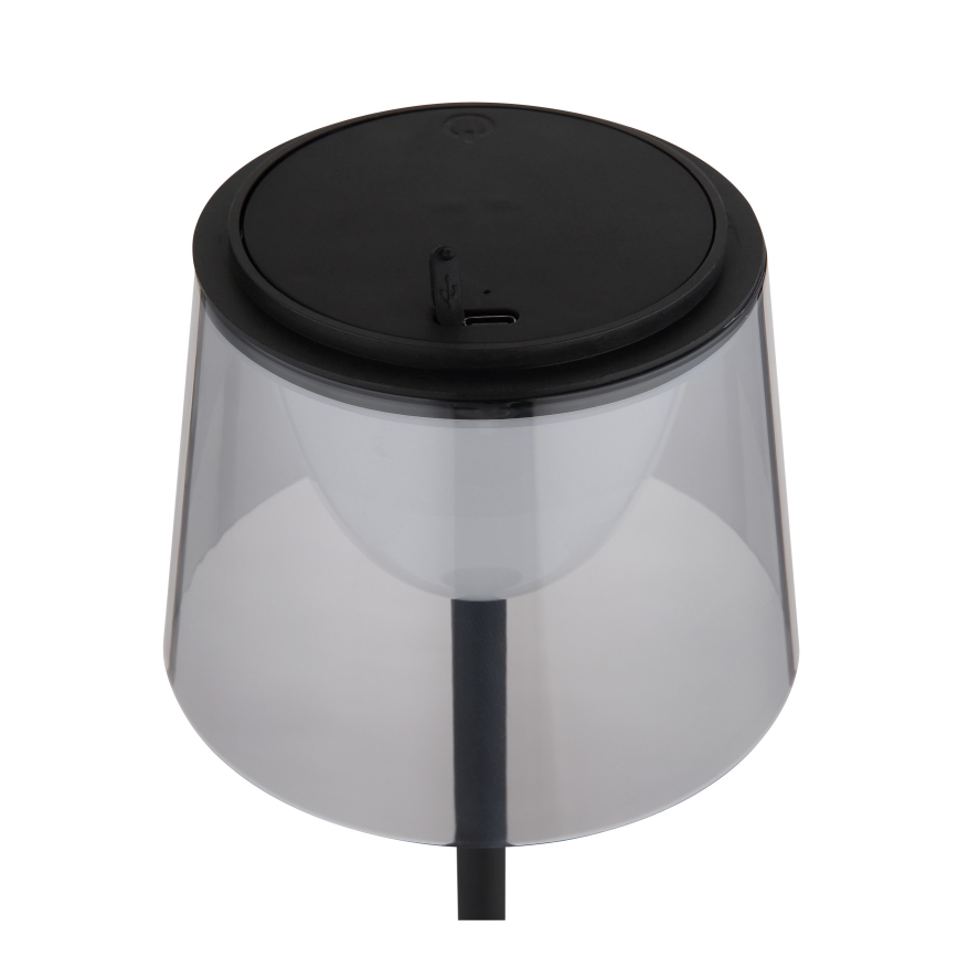 Globo - LED Hämardatav puutetundlik väli laualamp LED/1,8W/5V IP44 1800 mAh must/suitsune