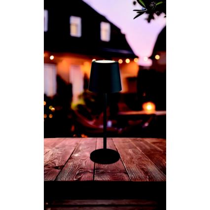 Globo - LED Hämardatav väli puutetundlik Laualamp LED/2W/5V 3000/4000/6000K 2200 mAh IP44 must