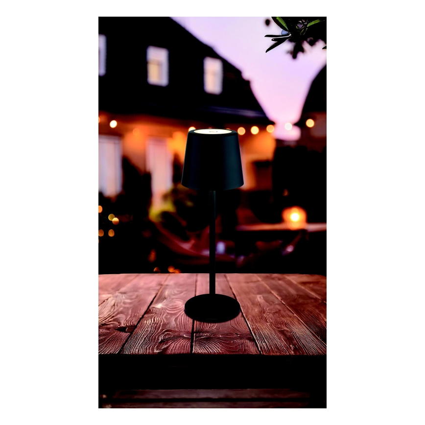 Globo - LED Hämardatav väli puutetundlik Laualamp LED/2W/5V 3000/4000/6000K 2200 mAh IP44 must