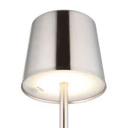 Globo - hämardatav puutetundlik laetav LED-laualamp LED/2W/3,7V 3000/4000/6000K 2200 mAh läikiv kroom