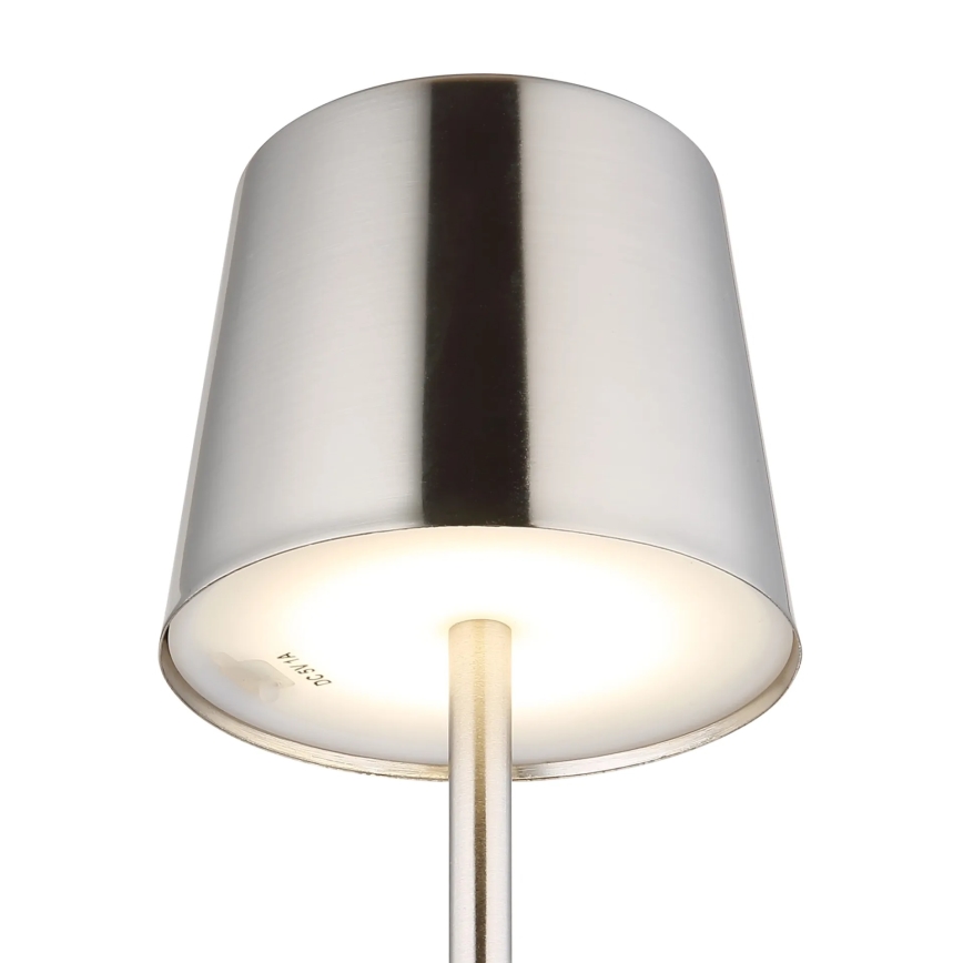 Globo - hämardatav puutetundlik laetav LED-laualamp LED/2W/3,7V 3000/4000/6000K 2200 mAh läikiv kroom