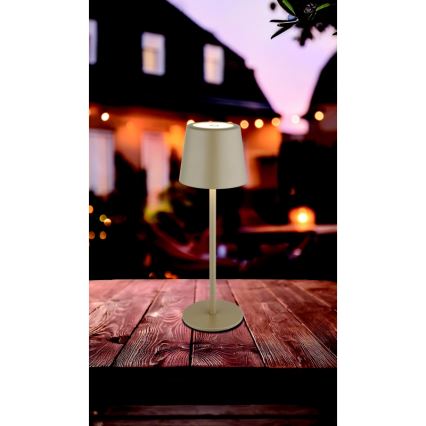 Globo - LED Hämardatav väli puutetundlik Laualamp LED/2W/5V 3000/4000/6000K 2200 mAh IP44 kreemikas