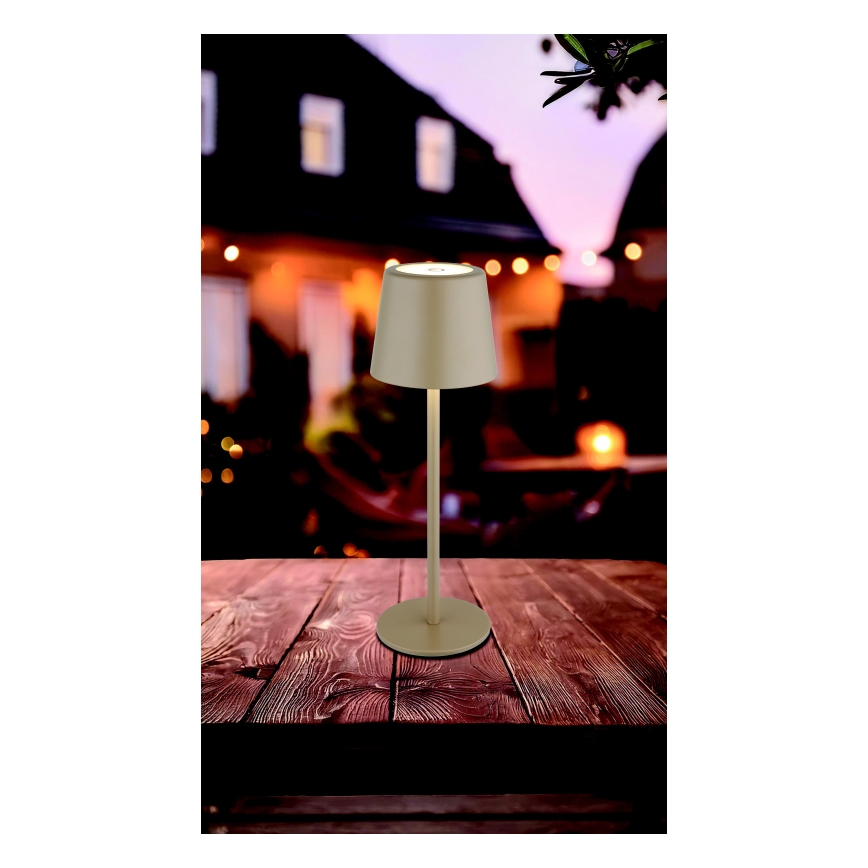 Globo - LED Hämardatav väli puutetundlik Laualamp LED/2W/5V 3000/4000/6000K 2200 mAh IP44 kreemikas