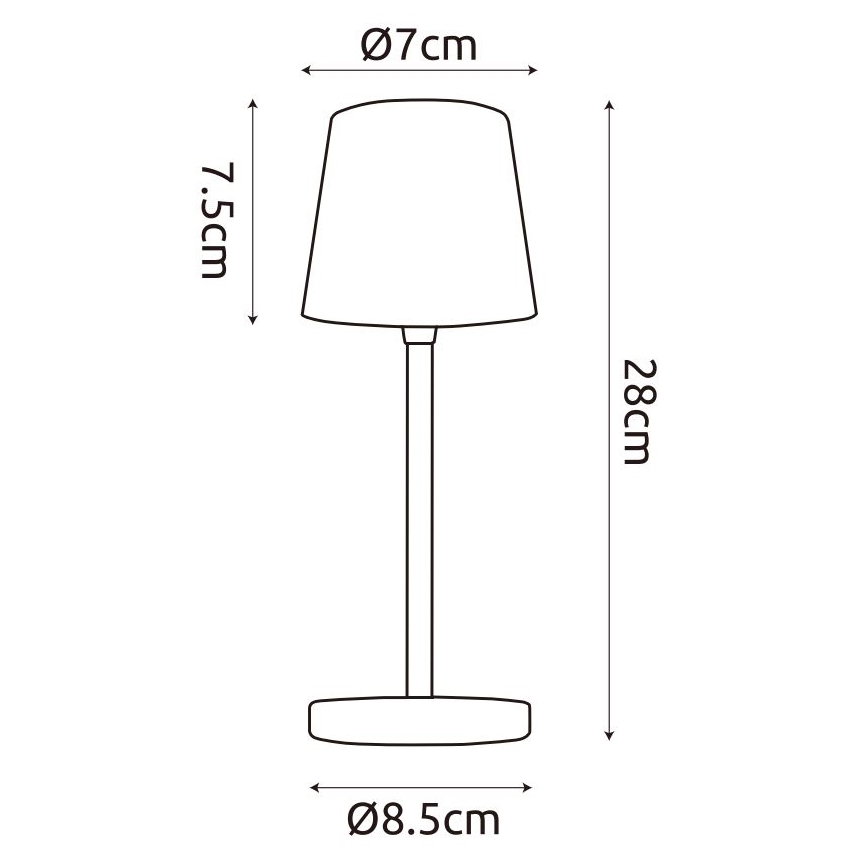 Globo - LED Hämardatav väli puutetundlik Laualamp LED/2W/5V 3000/4000/6000K 2200 mAh IP44 kreemikas