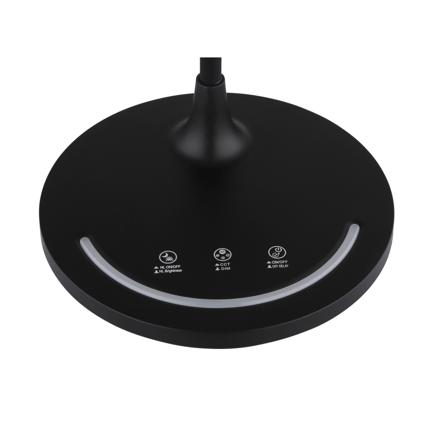 Globo - LED Hämardatav paindlik puutetundlik Laualamp LED/12W/230V 3000/4000/6500K CRI 90 must