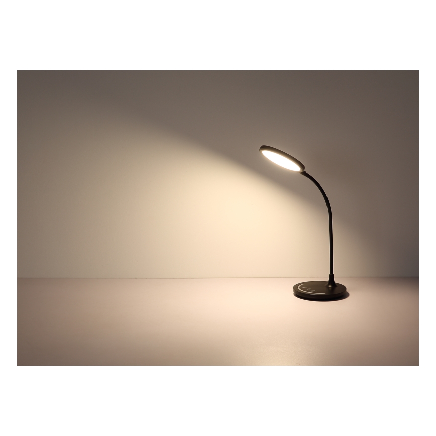 Globo - LED Hämardatav paindlik puutetundlik Laualamp LED/12W/230V 3000/4000/6500K CRI 90 must